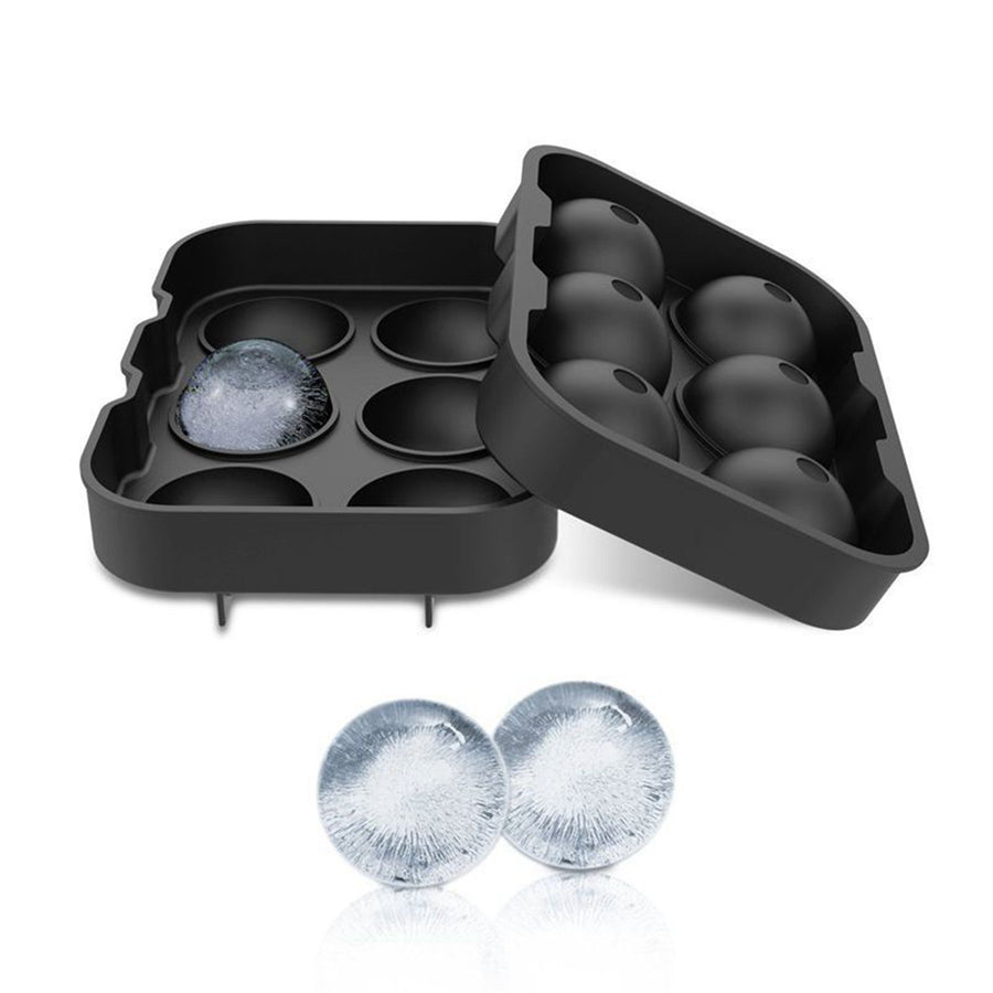 Ice Cube Tray 6 Grids Easy Release Silicone Square and Round with Lid Ice Cube Maker Mold for Freezer