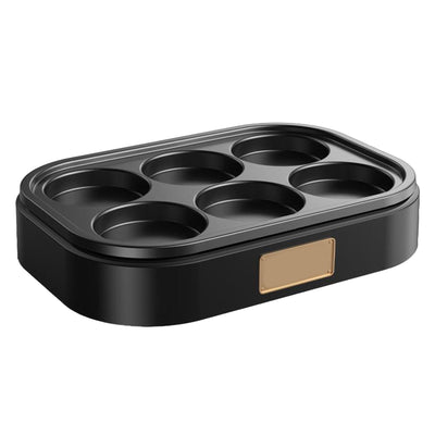 6 Hole Egg Frying Pan Nonstick Breakfast Pot Multifunctional Breakfast Maker Hamburger Machine Without Pot Cover