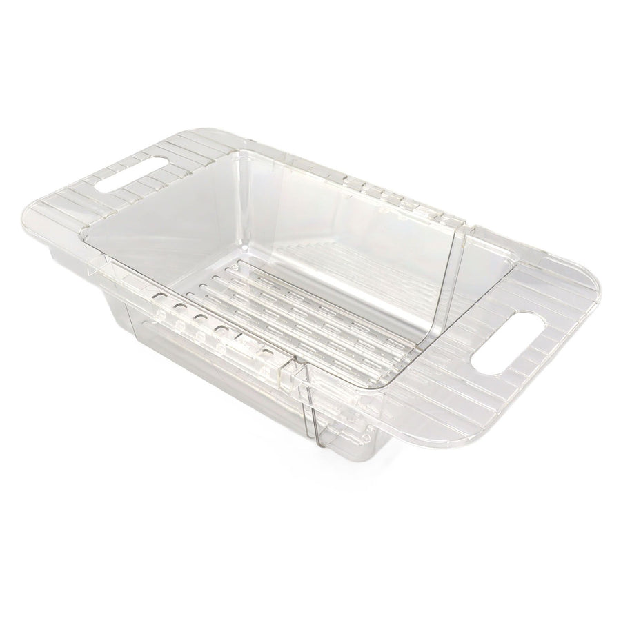 Kitchen Sink Fruit Vegetable Strainer Modern Minimalist PET Kitchen Telescopic Drain Rack Plastic Sink Filter Transparent