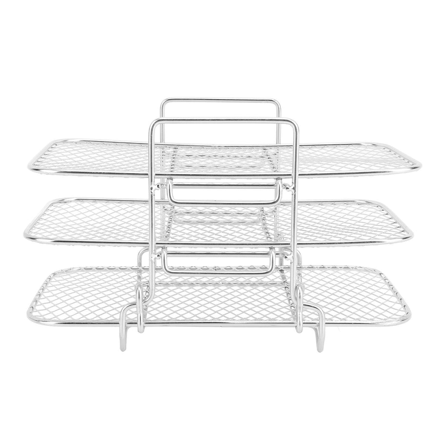 3 Layer Fryer Rack Stainless Steel Stackable Grill Rack 3 Tier Baking Rack for Household Use