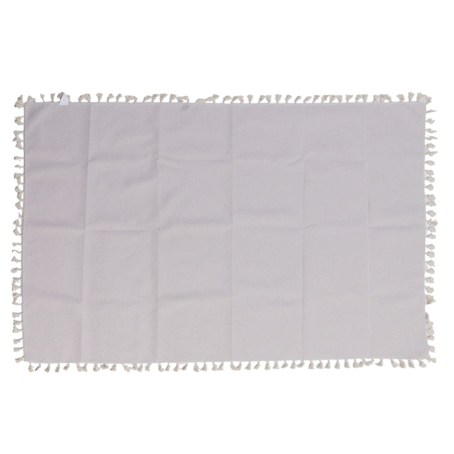 Cotton Linen Tablecloths Waterproof Oilproof Washable Wrinkle Free Tassels Rectangle Dining Table Cloth for Dining Room