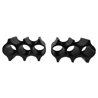4Pcs Black Red Wine Bottle Rack Holder Simple Looking Decorative Wine Bottle Rack Organizer for Pantry Cabinet