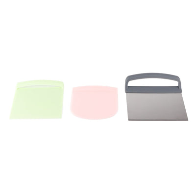 3pcs Dough Scraper Multipurpose Food Grade Safe Dough Cutter for Dough Cake Bread