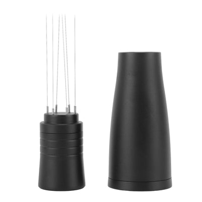 Coffee Powder Distributor Professional Food Grade Needle Type Flat Head Coffee Stirring Tool for Coffee Shop Home Travel Black
