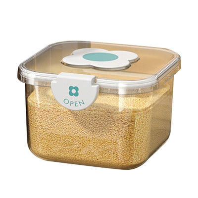 Rice Container Airtight Grain Food Storage Box Transparent with Cover for Home Kitchen Transparent 5kg / 11.02lb