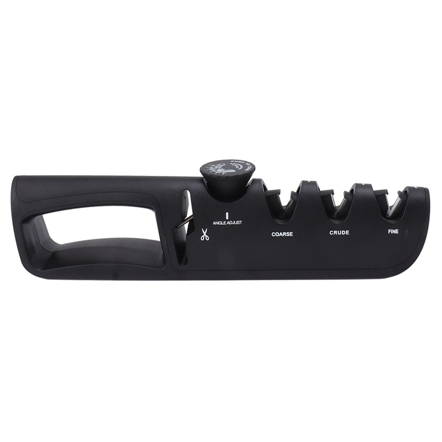 Adjustable Knife Sharpener 4 in 1 Black Sharp Adjustable Kitchen Knife Sharpener for Home Restaurant