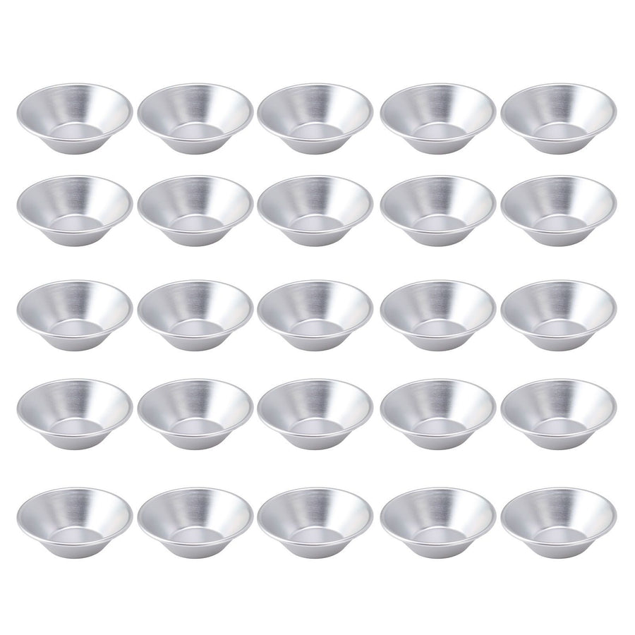 25Pcs Aluminum Egg Tart Molds Small Tart Pie Tin Mini Cupcake Cake Muffin Cookie Mold Baking Cups for Baking