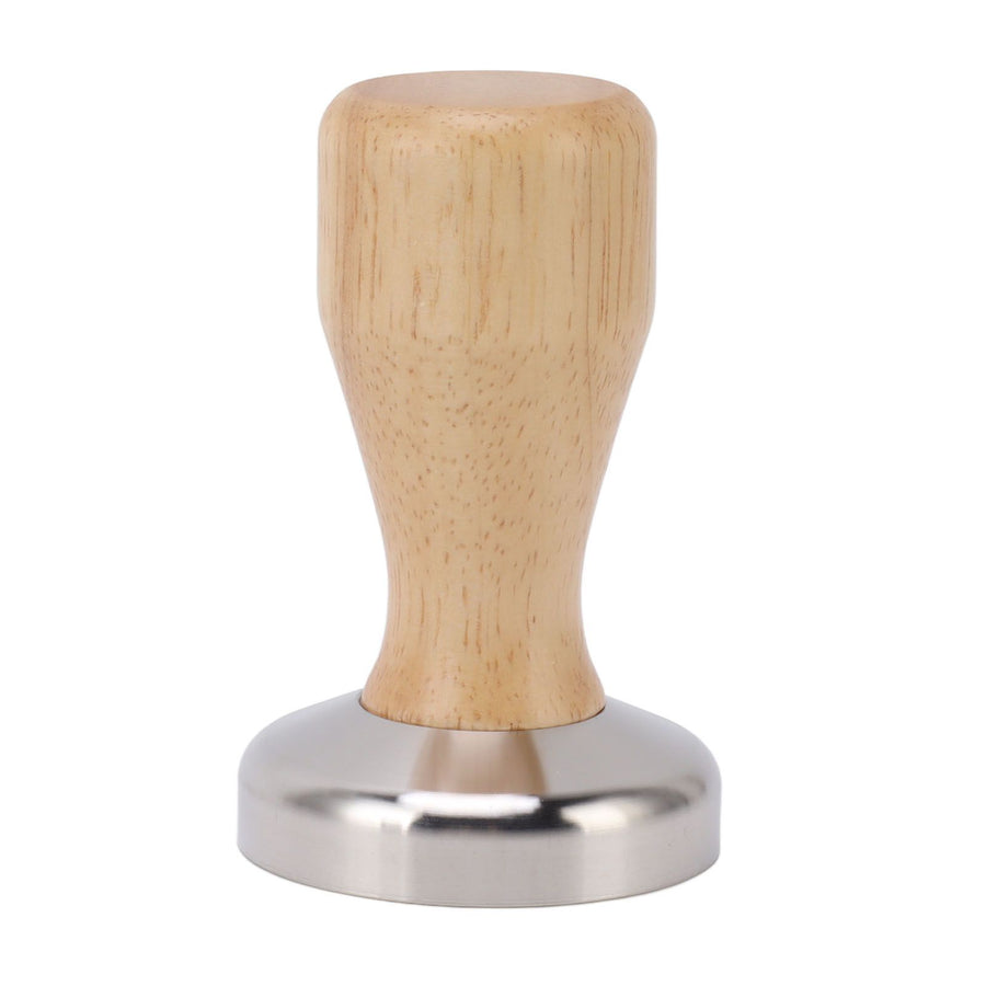 Coffee Tamper 304 Stainless Steel Base Coffee Powder Bean Press Hammer with Wooden Handle for Home Cafe 58mm