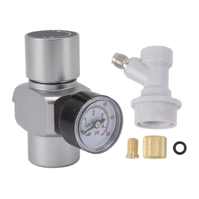 Water Pressure Reducing Valve 0‑60PSI Stainless Steel Pressure Regulator Multifunctional Hose Pressure Regulator for Homebrew