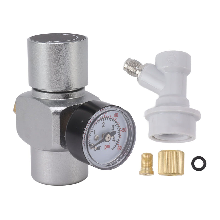 Water Pressure Reducing Valve 0‑60PSI Stainless Steel Pressure Regulator Multifunctional Hose Pressure Regulator for Homebrew