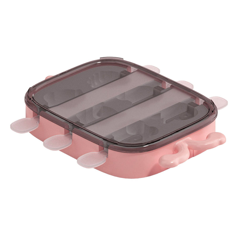 6 Cavities Ice Pop Molds Reusable Silicone Ice Pop Moulds Easy Release Homemade DIY Frozen Ice Cream Mold for Kids Adults Pink