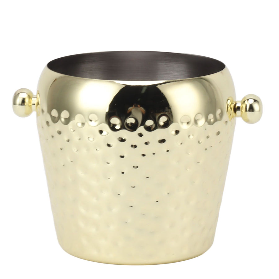Ice Bucket Stainless Steel Mini Insulated Frozen Container for Bar Wine Champagne 1L Gold