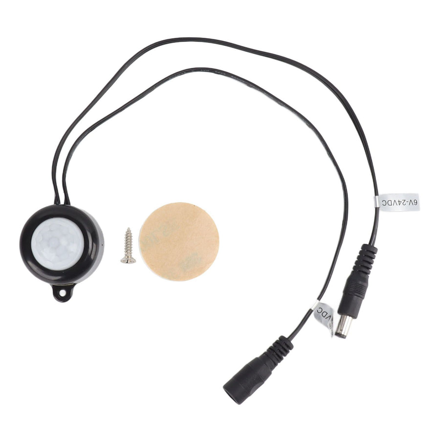 PIR Motion Detector Switch DC 6‑24V 5A Automatic PIR Infrared Motion Human Body Detector Switch for LED Cabinet Light