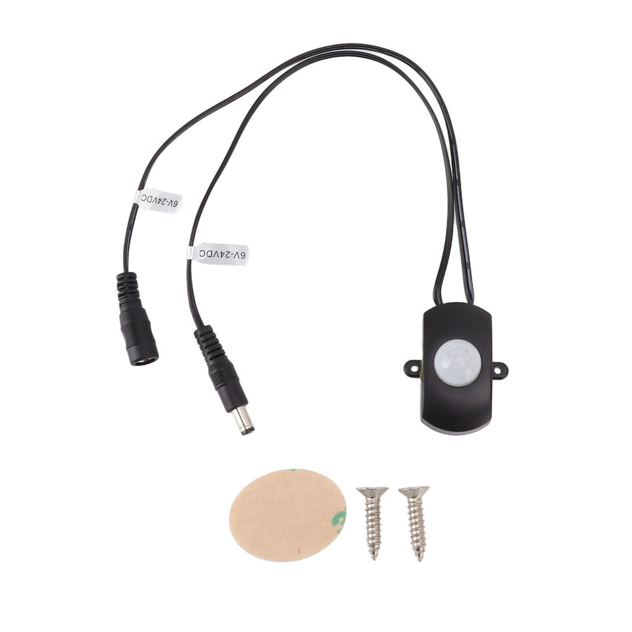 PIR Motion Detector Switch 120 Degree Angle Mini Infrared Auto Switch Detector for LED Strip Security System DC 6‑24V