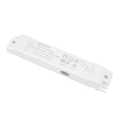 18W LED Transformer Driver DC12V 1.5A ABS Multi Protections LED Power Supply for Home AC100‑240V