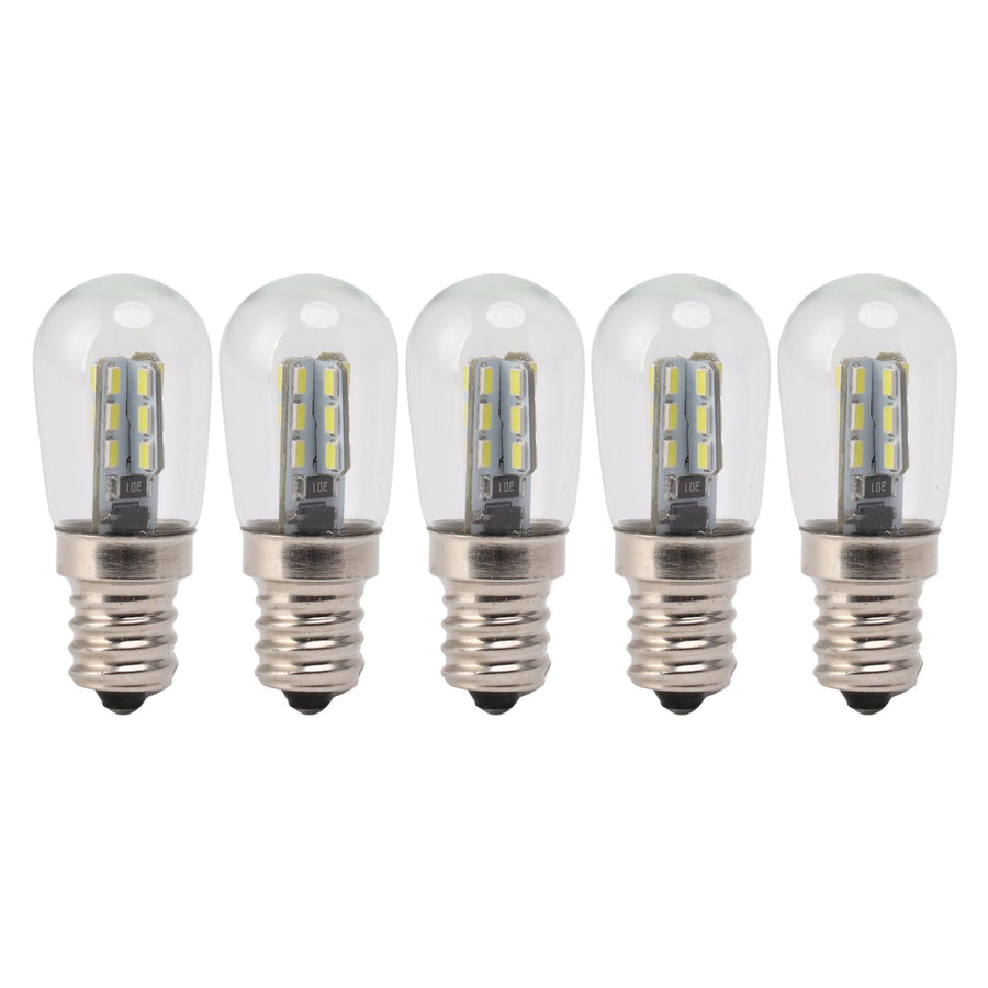 5Pcs E12 LED Bulb High Brightness 120V Fridge Lamp Bulb with 24pcs Bead for Refrigerator White Light