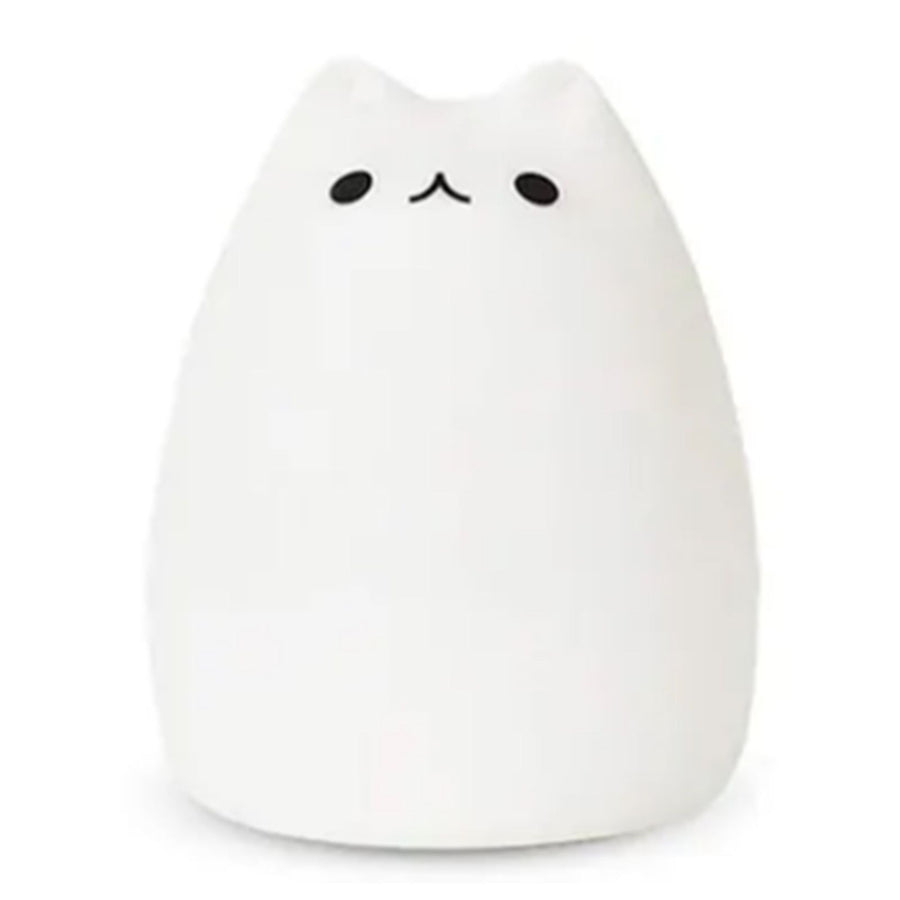 Cute Cat Night Light for Kids 7 Color LED Tap Nursery Night Light USB Rechargeable Bedside Night Lamp