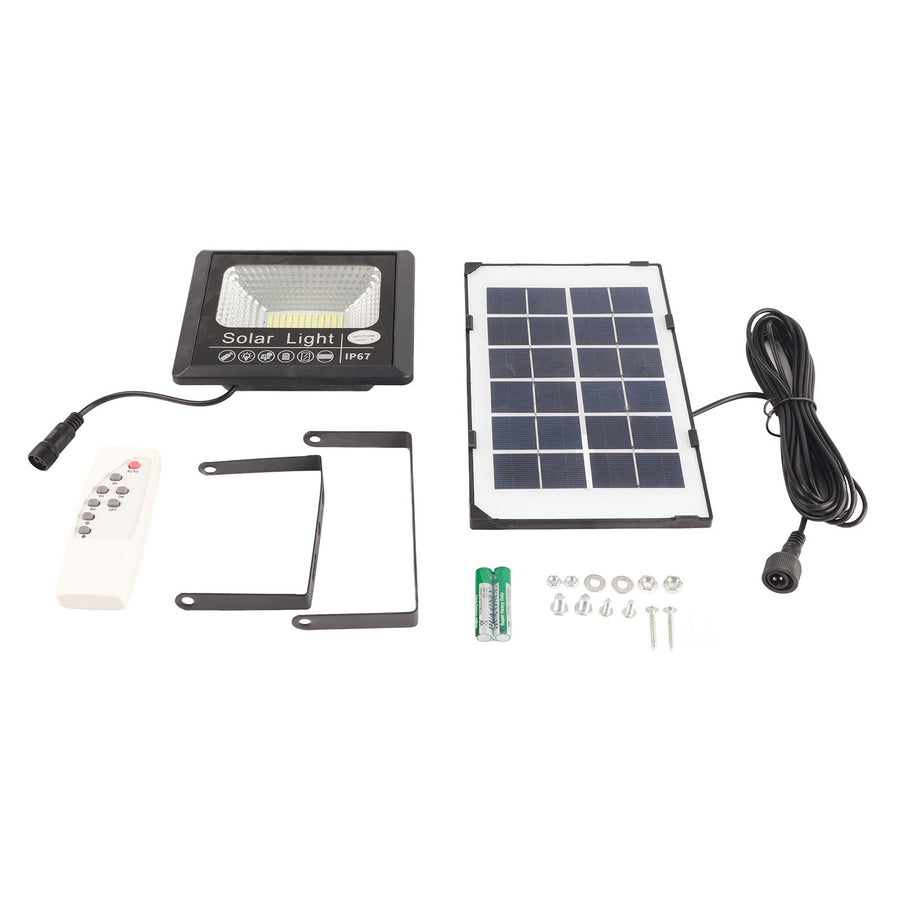 30W 100LED Solar Street Lamp Remote Control Light Control Timing Floodlight Super Bright Waterproof for Outdoor Garden