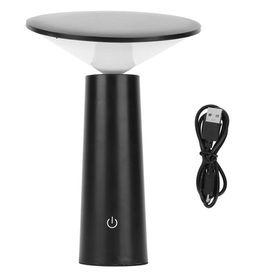 LED Table Lamp Rechargeable Touch Control Desk Light Adjustable Eye Protection Lamp with Battery Black
