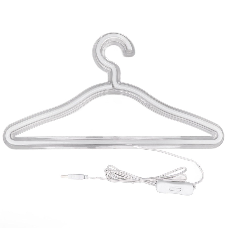 Coat Hanger LED Neon Sign Decorative Wall Hanging Sign for Room Bedroom Store Holiday Wall Decoration