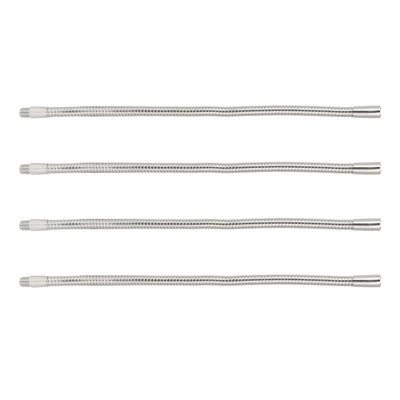 4 Pcs LED Gooseneck Lamp Hose Table Lamp Lights Accessories LED Hose Metal Pipe Chrome 35cm