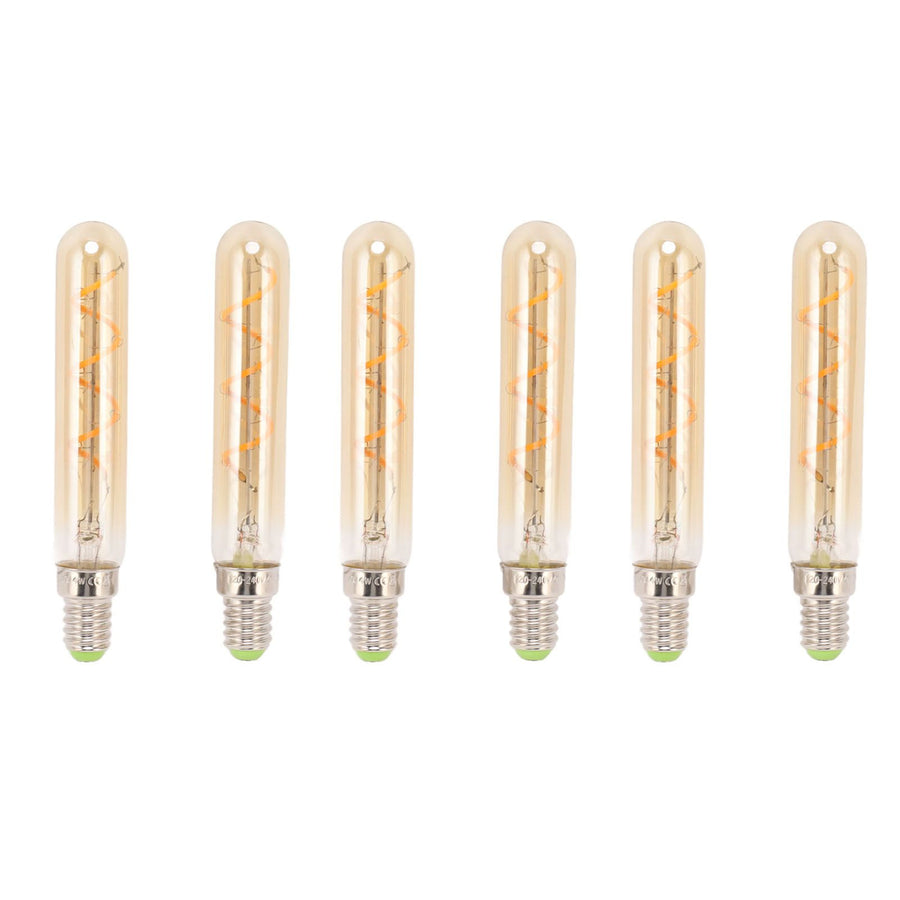 2 PCS E14 LED Light Bulb 3w Golden Tubular Bulb for Pendant Wall Scones Tube Light Bulbs Desk Lamp 220‑240v