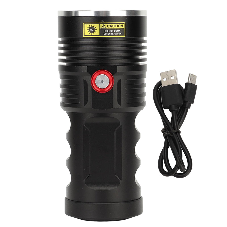 Black Light Flashlight Super Bright IPX45 Waterproof USB Rechargeable 365nm UV Flashlight for Cat Moss Money Detection