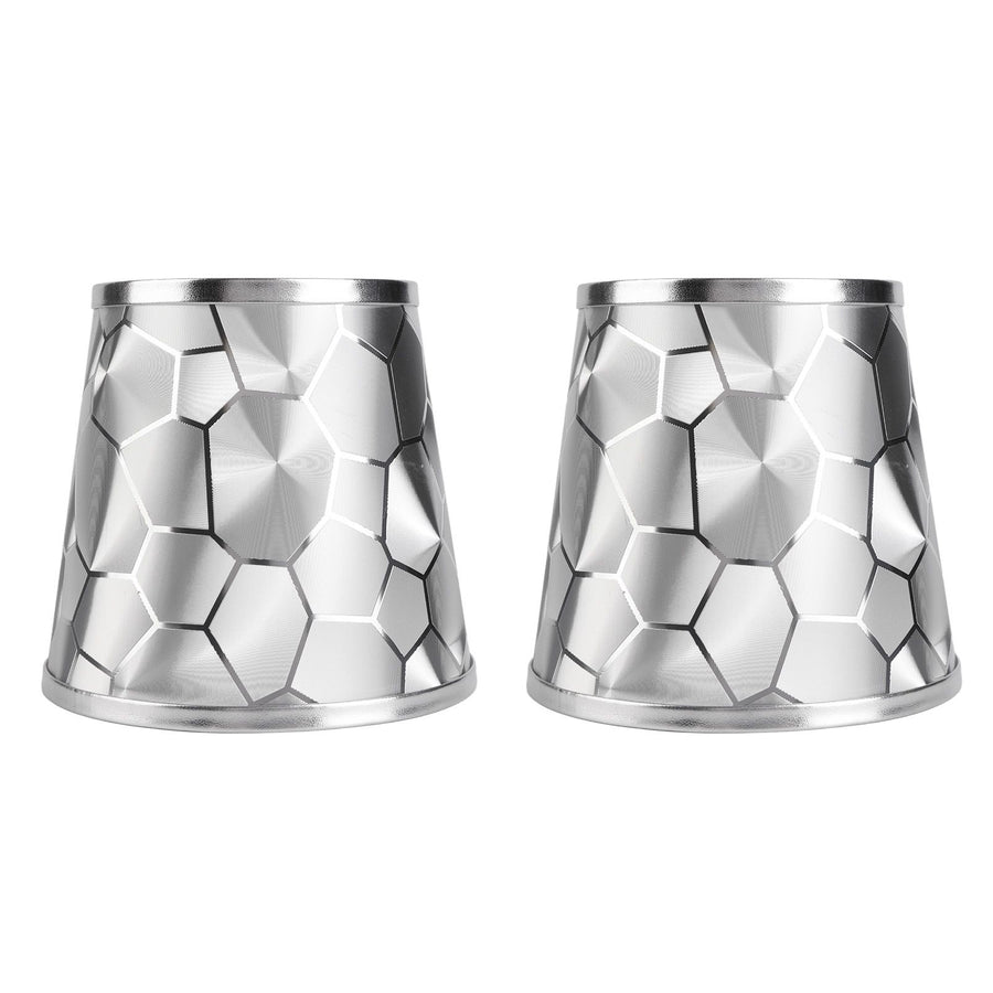 2Pcs Dustproo E14 Bulb Lamp Holder Lampshade Modern Simple Style Table Lamp Shade