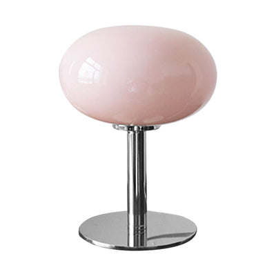 Bedside Table Lamp Iron Base Cute Shape Simple Modern Elegant Nightstand Lamp for Home Button Switch Pink