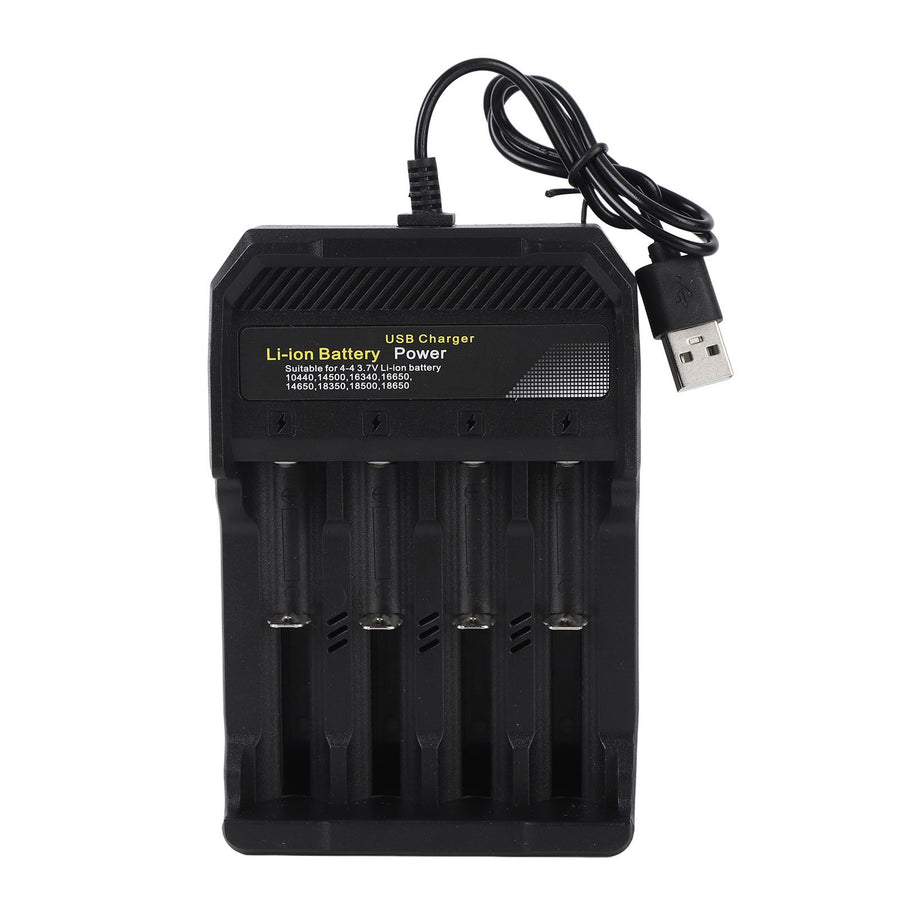 18650 Battery Charger Independent Charging 4 Bay Universal Smart Battery Charger for 10440 14500 16340 16650 14650 18350 18500 18650 Lithium Li Ion Batteries