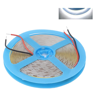12V COB LED Flexible Strip Light Self Adhesive 90 CRI Flexible Uniform LED Tape Lamp 110LM 5m 6000K White Light