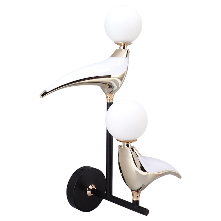 Modern Bird Wall Lamp Double Head Rotatable LED Wall Mounted Light for Living Room Bedroom Bedside 110‑240V