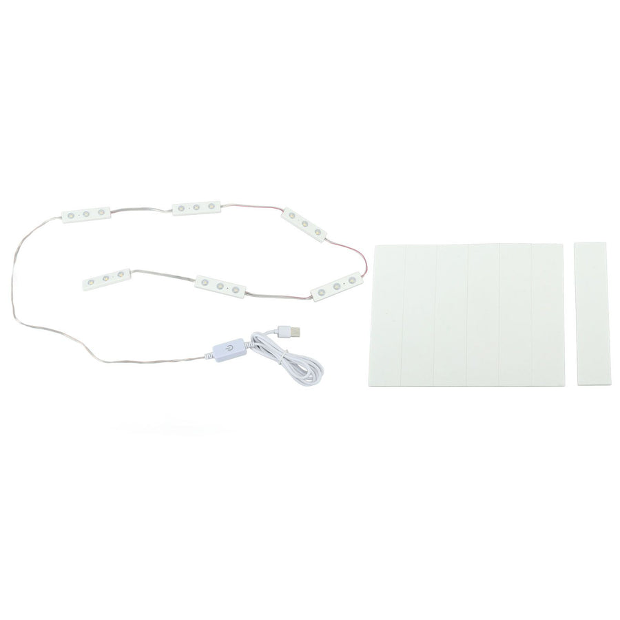 LED Makeup Mirror Light Strip Touch Eye Friendly 6 Rows 18 Lights Adjustable LED Light Strip Warm White