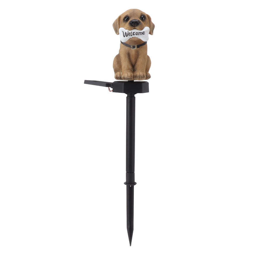 Solar Light Cartoon Welcome Sign Dog Lawn Lights Patio Outdoor Garden Decorative Landscape Lights