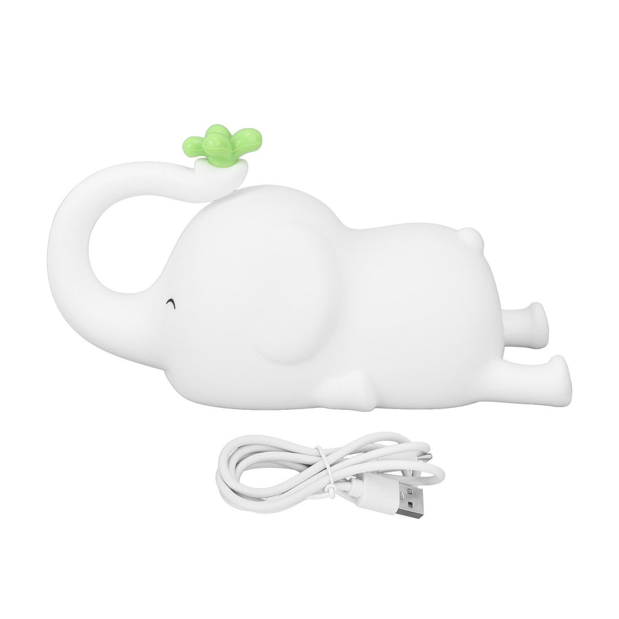 Night Light Silicon Elephant Nursery Night Lights 3 Brightness USB Timing Night Lamp for Home Hotel Office
