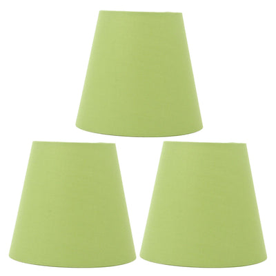 3pcs Cloth Fabric Lampshade Innovative E14 Intervention Type Modern Fabric Lampshade Dust Cover for Bedroom Bedside Pea Green
