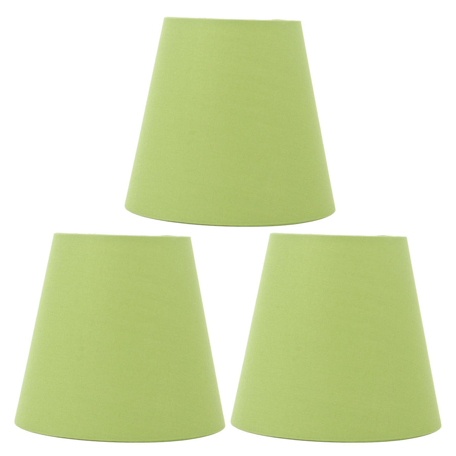 3pcs Cloth Fabric Lampshade Innovative E14 Intervention Type Modern Fabric Lampshade Dust Cover for Bedroom Bedside Pea Green
