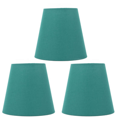 3pcs Cloth Fabric Lampshade Innovative E14 Intervention Type Modern Fabric Lampshade Dust Cover for Bedroom Bedside Dark Green