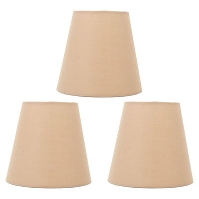 3pcs Cloth Fabric Lampshade Innovative E14 Intervention Type Modern Fabric Lampshade Dust Cover for Bedroom Bedside Khaki