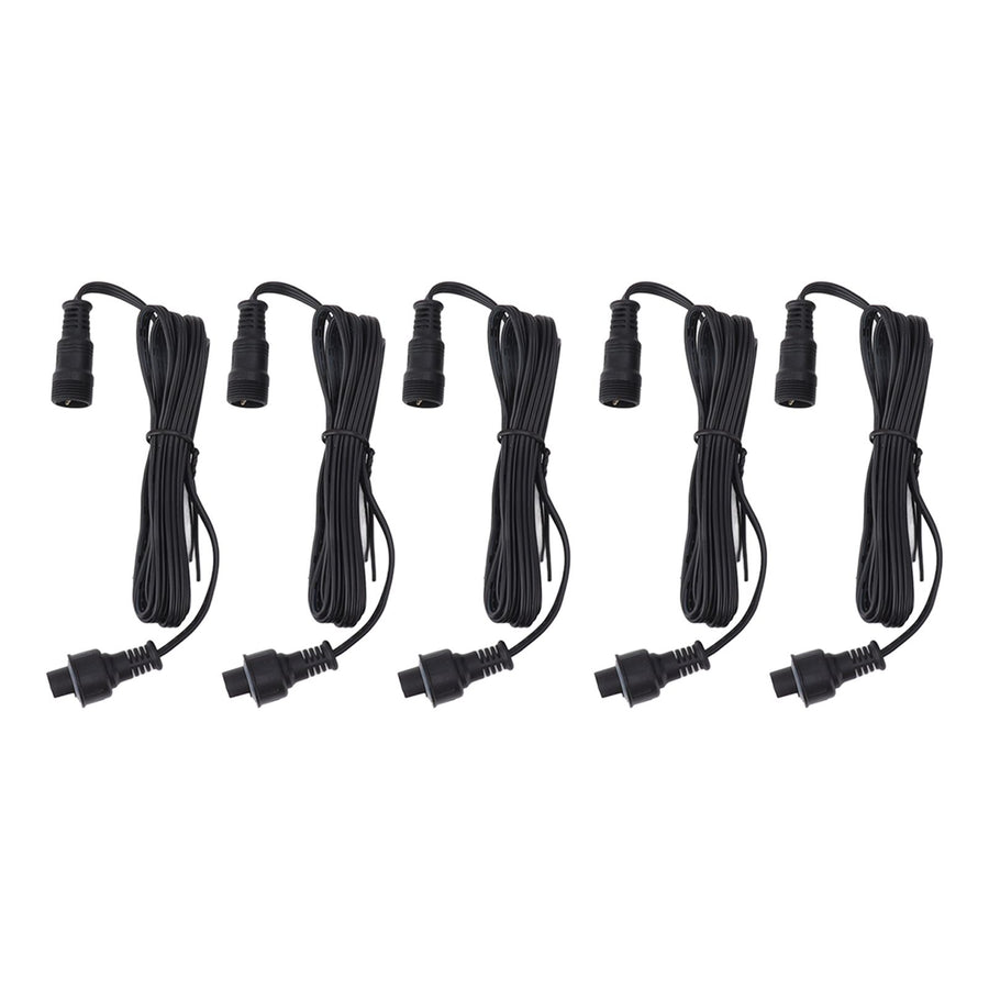 5pcs 4.9ft Deck Light Extension Cable IP67 Waterproof Extension Cord with Male and Female 3Pin Connectors for Outdoor