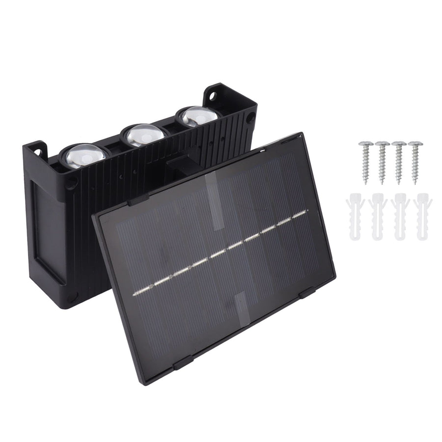 Solar Outdoor Lights Waterproof 6 LED Bulbs Ambient Outdoor Wall Lamp for Garden Patio Courtyard Terrace Indoor RGB