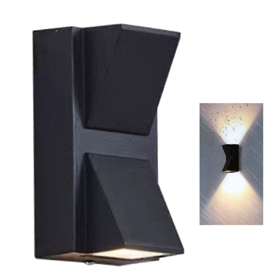Outdoor Wall Light Plastic Housings Dual Head Exterior Wall Lamp with Up and Down Sconces 3000k Warm Light