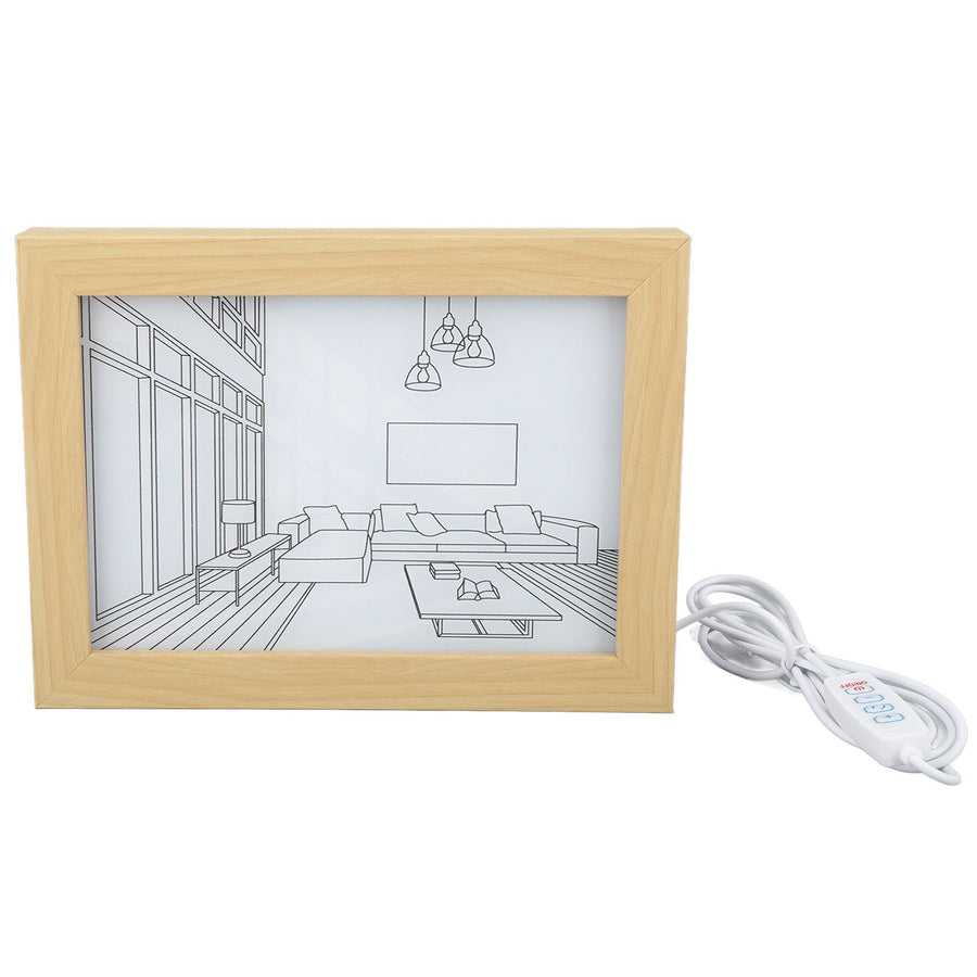 LED Decorative Light Painting 3 Lighting Modes Japan Anime Style Modern Simulate Sunshine Drawing Night Light S