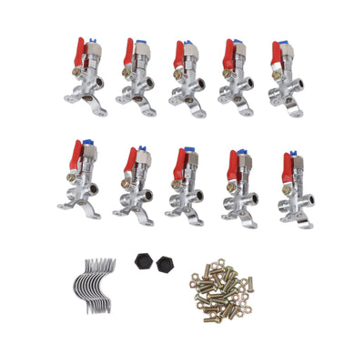 10PCS Atomizing Spray Nozzle Set Zinc Alloy Agricultural Plant Water Misting Fan Nozzle for Tractor Lawn Landscaping Irrigation