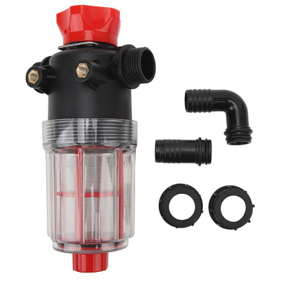 Water Pump Strainer Filter with 60 Mesh Stainless Steel Filter Screen High Flow Pipeline Filter Transparent Design 25mm Interface ( G1 Pipe)