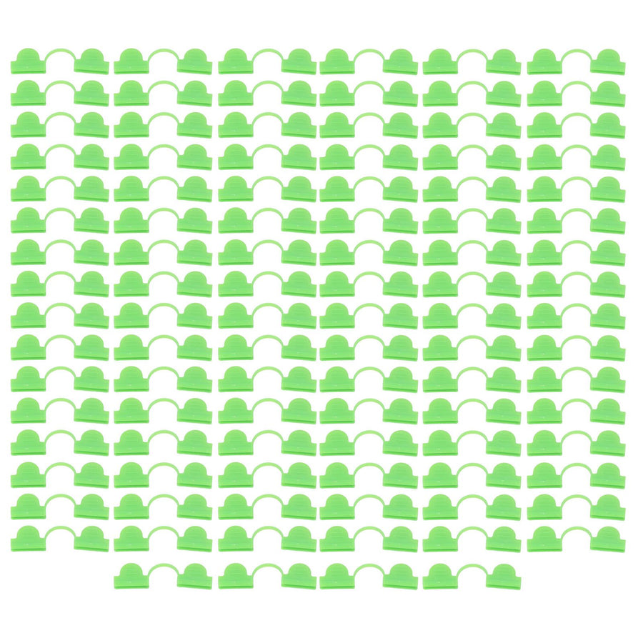 100PCS Greenhouse Clamp Plastic Double Head Shading Garden Hoop Greenhouse Clip Fiberglass Gardening Supplies 5mm Light Green