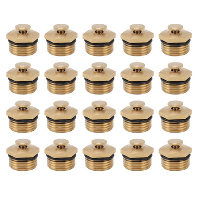 20PCS Brass Misting Nozzles 1/2 Inch Adjustable Dust Removal Cooling Atomizers Nozzles for Lawn Garden