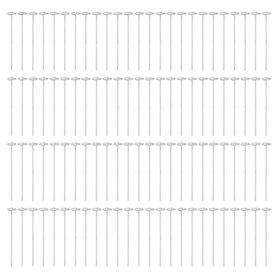 100PCS Ground Nail Galvanized Iron Rust Proof Artificial Turf Stakes for Weed Barriers Tent Garden Cloth Sunshade Net
