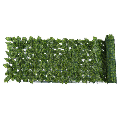 Faux Leaf Hedge Simulation Prevent Leaves Falling Off Decorative Artificial Fence Screen for Balcony Courtyard Color Printed Watermelon Leaf 0.5x3 Meters