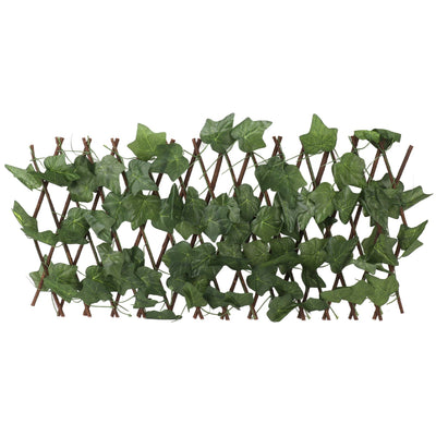 Artificial Hedges Fence Simulation Expandable Sun Protection Waterproof Artificial Topiary Hedge Plant for Garden Virginia Creeper Leaves